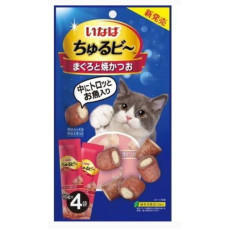Inaba CIAO Cat Treats Tuna +  Bonito 流心粒粒 金槍魚、燒鰹魚(10gX4)